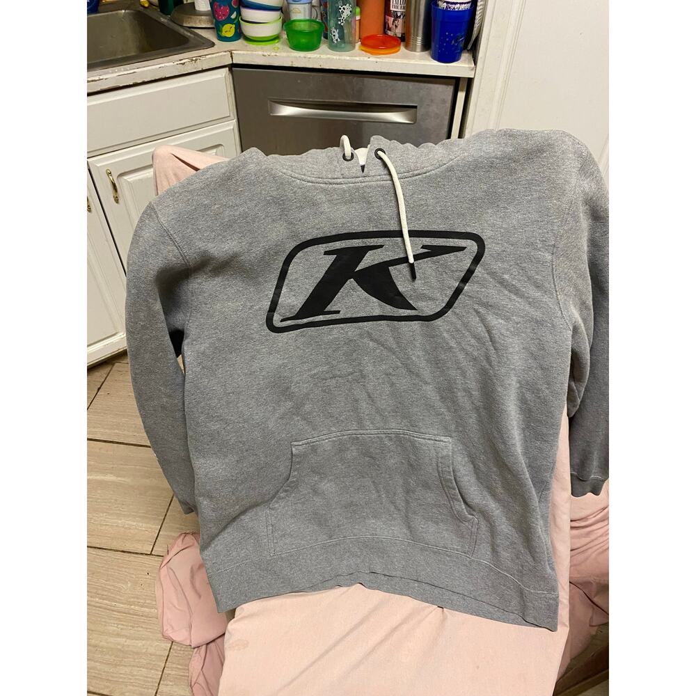 Gray Klim Pull-Over Hoodie Size XL